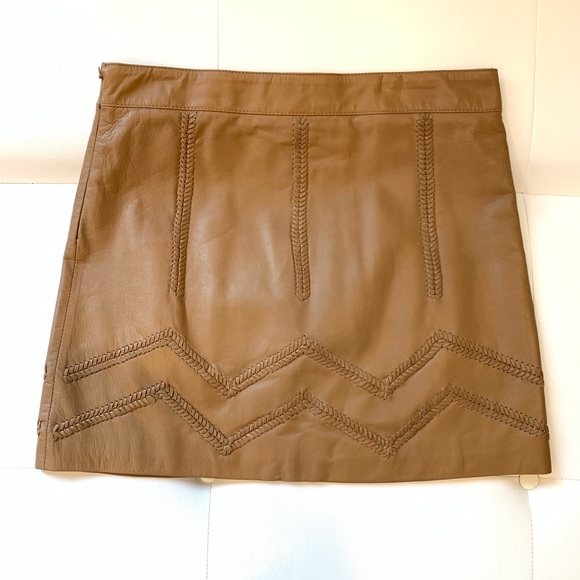 VERSACE VERSUS Leather Mini Skirt Sz 44 - Picture 3 of 5